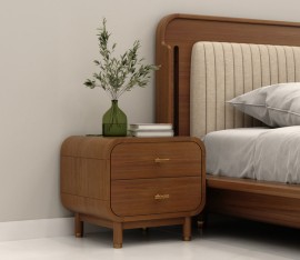 Buy Lotus Premium Solid Wood Bedside Table, Jaipur, Rajasthan