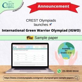 Enjoy the Free 1st Grade CREST Green Olympiad, Gurgaon, India