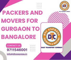Book Packers and Movers in Gurgaon to Bangalore, Gurgaon, India