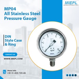 MP04 All Stainless Steel Pressure Gauge - DIN Styl, New Delhi, India