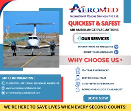 Aeromed Air Ambulance Service in Hyderabad- Emerge, Hyderabad, India