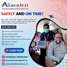 Aeromed Air Ambulance in Raipur - Available, India