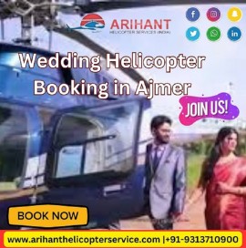Urgently Hire A Helicopter For A Marriage In Ajmer, India