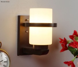 Buy White Wooden Iron Wall Light Online in India a, Bengaluru, Karnataka